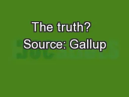 The truth?  Source: Gallup