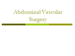 Abdominal Vascular Surgery