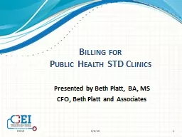 Billing for  Public Health STD