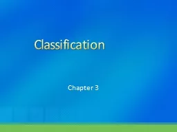 Classification 			Chapter 3