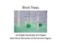 Birch Trees 1st Grade November Art Project