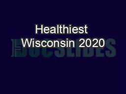 Healthiest Wisconsin 2020