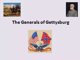 The Generals of Gettysburg