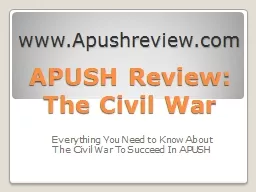 APUSH Review: The Civil War