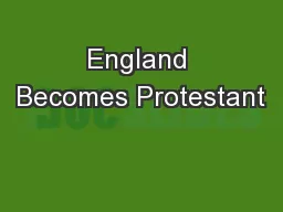 England Becomes Protestant