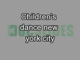 Children’s dance new york city