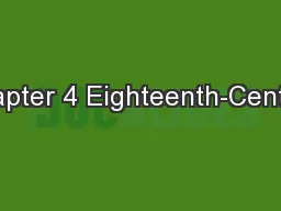 Chapter 4 Eighteenth-Century