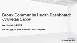 Bronx Community Health Dashboard: