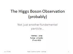 The Higgs Boson Observation