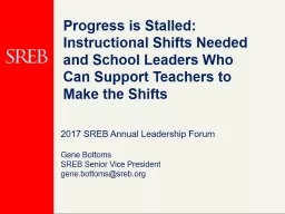 Progress is Stalled: Instructional Shifts Needed