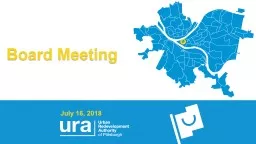 July 16, 2018 Board Meeting