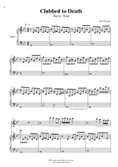 Piano     Clubbed to Death Rob Dougan PDF music sheets