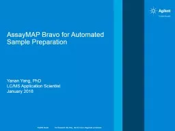 AssayMAP Bravo for Automated Sample Preparation