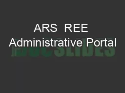 ARS  REE Administrative Portal