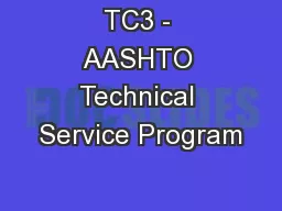 TC3 - AASHTO Technical Service Program