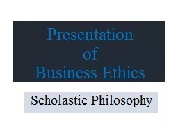 Presentation  of  Business Ethics