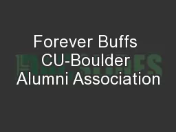 Forever Buffs CU-Boulder Alumni Association