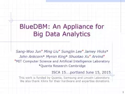 BlueDBM :  An Appliance for