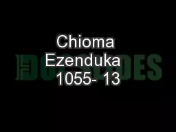 Chioma Ezenduka  1055- 13