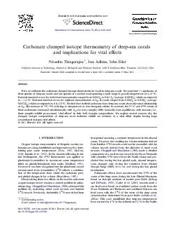 Carbonate clumped isotope thermometry of deepsea coral