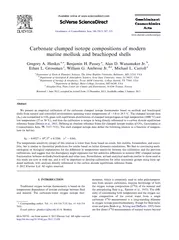 Carbonate clumped isotope compositions of modern marin