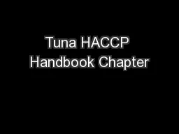 Tuna HACCP Handbook Chapter