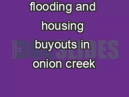 flooding and housing buyouts in onion creek