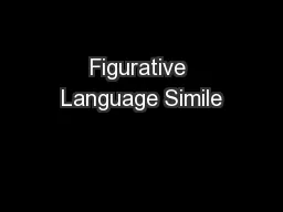 Figurative Language Simile