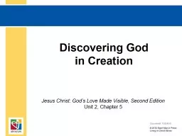 Discovering God  in  Creation