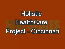 Holistic HealthCare Project - Cincinnati