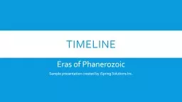 Timeline Eras of Phanerozoic