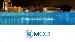 3 rd  Quarter Trade Statistics