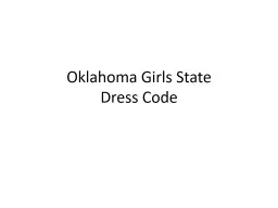 Oklahoma Girls State  Dress Code