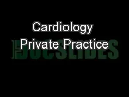 Cardiology Private Practice
