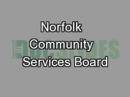 Norfolk  Community  Services Board