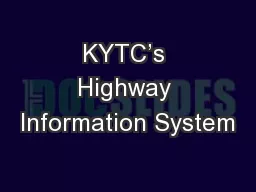 KYTC’s Highway Information System