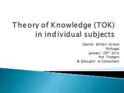 Theory of Knowledge (TOK) in individual subjects