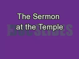 The Sermon at the Temple
