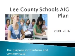 Lee County Schools AIG Plan