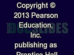 Chapter 5 The Self 5- 1 Copyright © 2013 Pearson Education, Inc. publishing as Prentice