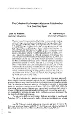 JOURNAL OF SPORT  EXERCISE PSYCHOLOGY  The CohesionPer