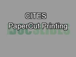 CITES  PaperCut Printing