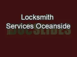 Locksmith Services Oceanside