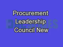 Procurement Leadership Council New