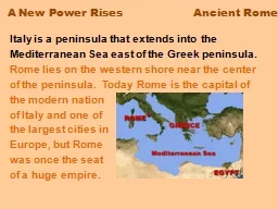 A New Power Rises                   Ancient Rome
