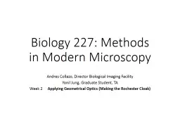Biology  227 :  Methods in