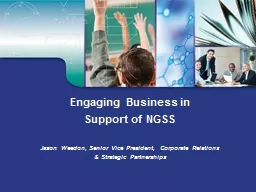 Engaging Business in  Support of NGSS