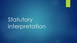 Statutory   interpretation