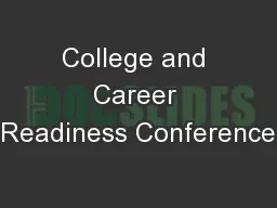 College and Career Readiness Conference