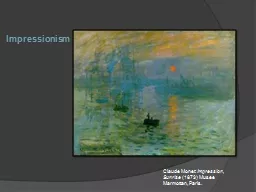 Impressionism Claude Monet: